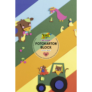 folia fotokartonblok gekleurd gesorteerd, 220×330 mm, 300 g/m², 10 vel