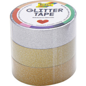 folia decoratief plakband glitter set, roze/pink/lila, 15 mm × 5 m, 3 rollen
