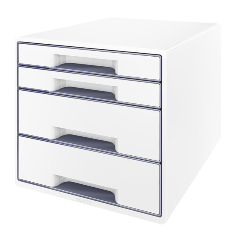 LEITZ caisson à tiroirs WOW CUBE, 4 tiroirs, blanc perle/rose