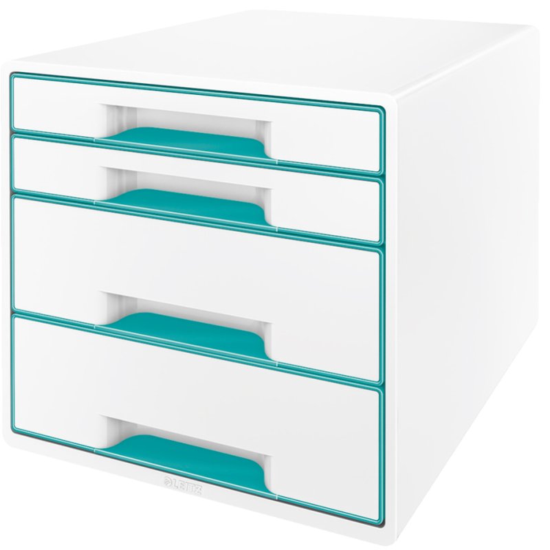 LEITZ caisson à tiroirs WOW CUBE, 4 tiroirs, blanc perle/rose