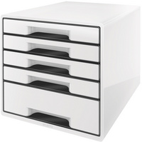 LEITZ ladekast WOW CUBE, 5 laden, zwart/donkergrijs