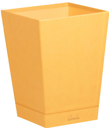 RHODIA prullenbak Rhodiarama, oranje, Italiaans kunstleder, 240×240×320 mm