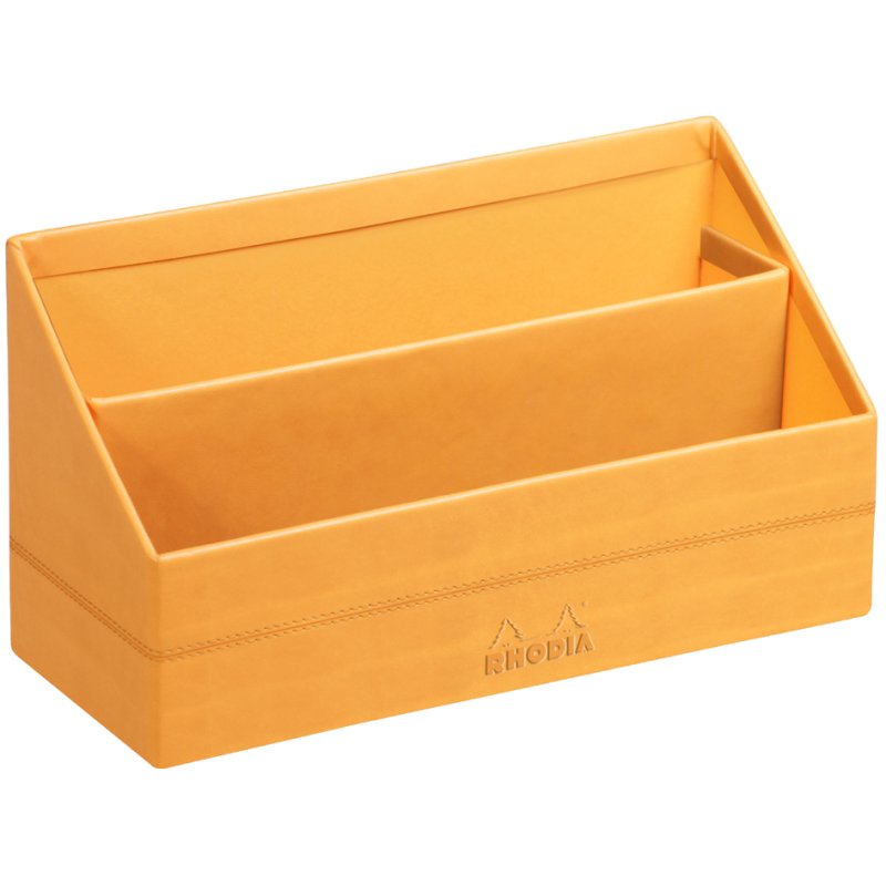 RHODIA porte-courrier RHODIARAMA, 2 compartiments, finition bois de rose, 250×100×140 mm