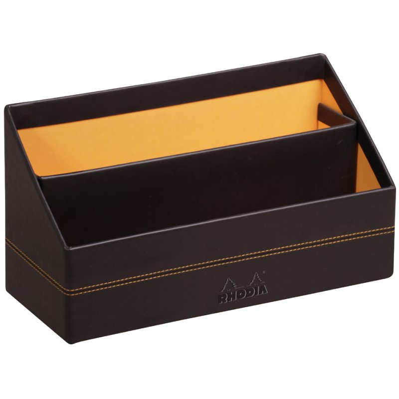 RHODIA porte-courrier RHODIARAMA, 2 compartiments, finition bois de rose, 250×100×140 mm