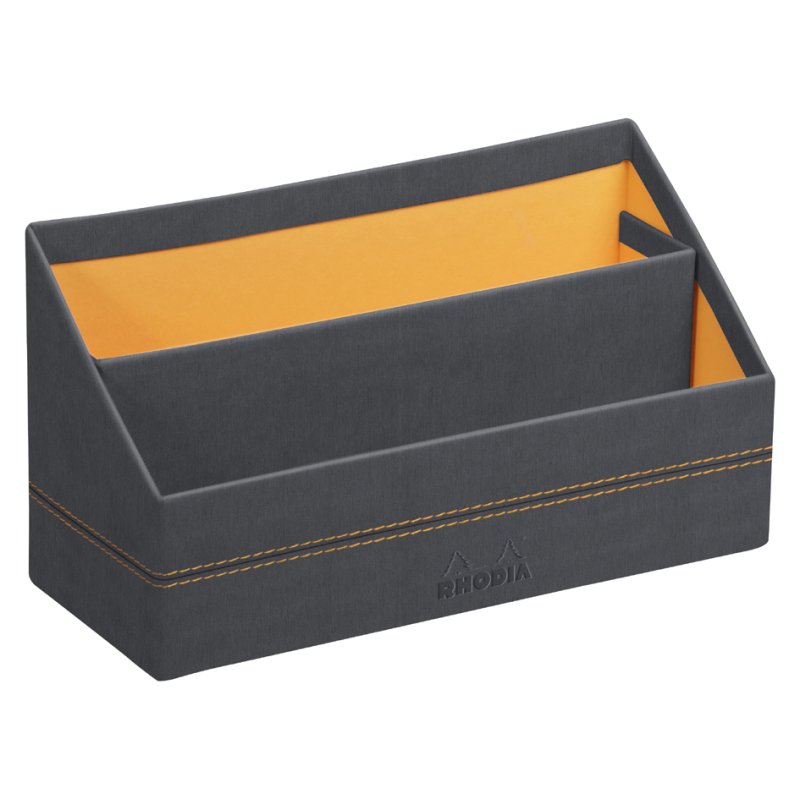 RHODIA porte-courrier RHODIARAMA, 2 compartiments, finition bois de rose, 250×100×140 mm