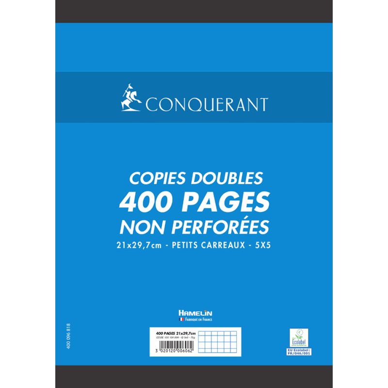 CONQUÉRANT SEPT writing pad, white, A3/A4, 200 sheets