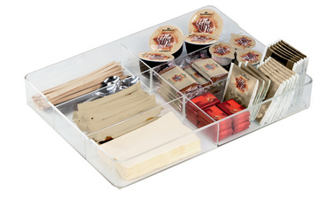 DURABLE lade-inzet Coffee Point Caddy, acryl, 242×329×48 mm, stapelbaar