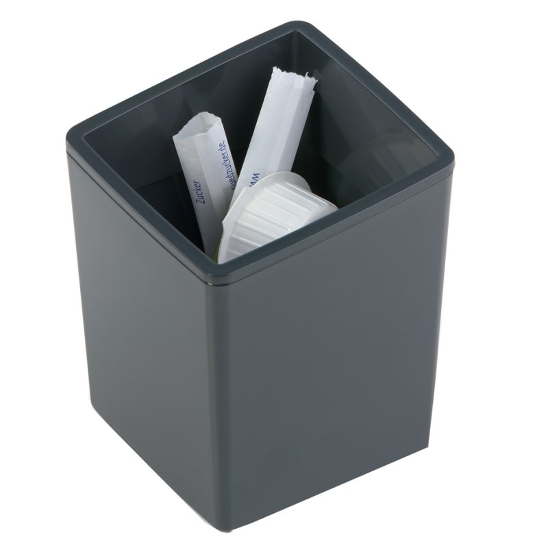 DURABLE tafel-afvalbak Coffee Point Bin, antraciet, kunststof, 79×79×100 mm