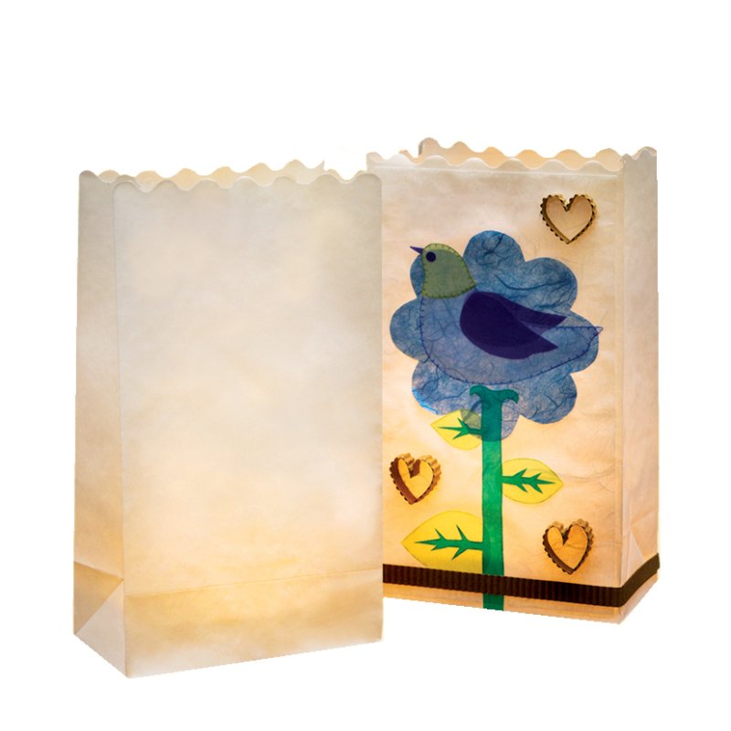 folia papieren zakjes, wit, 115×70×190 mm, 5 stuks
