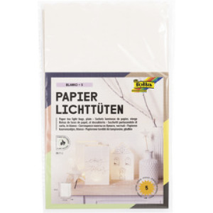 folia papieren zakjes, wit, 115×70×190 mm, 5 stuks