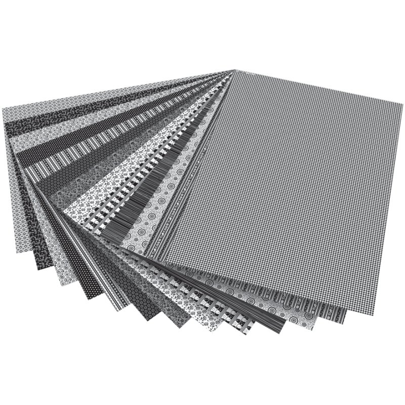 folia motivatiekarton zwart/wit, 500 x 700 mm, 270 g/m², 13 vellen