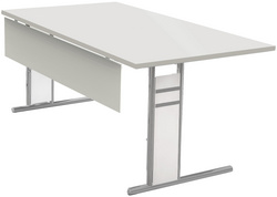 kerkmann aanbouwbureau Form 4, hoogteverstelbaat, lichtgrijs, 100×60 cm