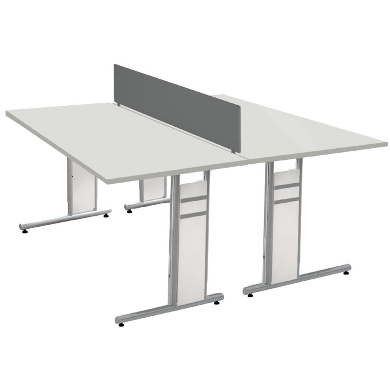 Kerkmann bureau Form 4, réglable en hauteur, 160×80 cm, blanc