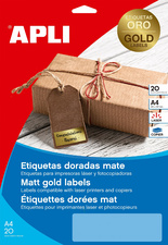 APLI gouden etiketten, 63,5 × 29,6 mm, laserprinter, 540 stuks