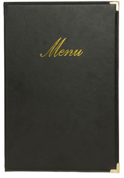 Securit menumap Classic, A4, zwart, goudopdruk