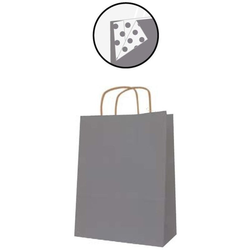 APLI papieren draagtas kraftpapier medium, goud, 250×110×310 mm, 50 stuks