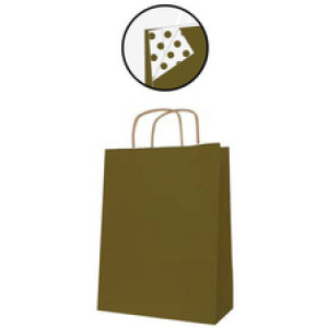 APLI papieren draagtas kraftpapier medium, goud, 250×110×310 mm, 50 stuks