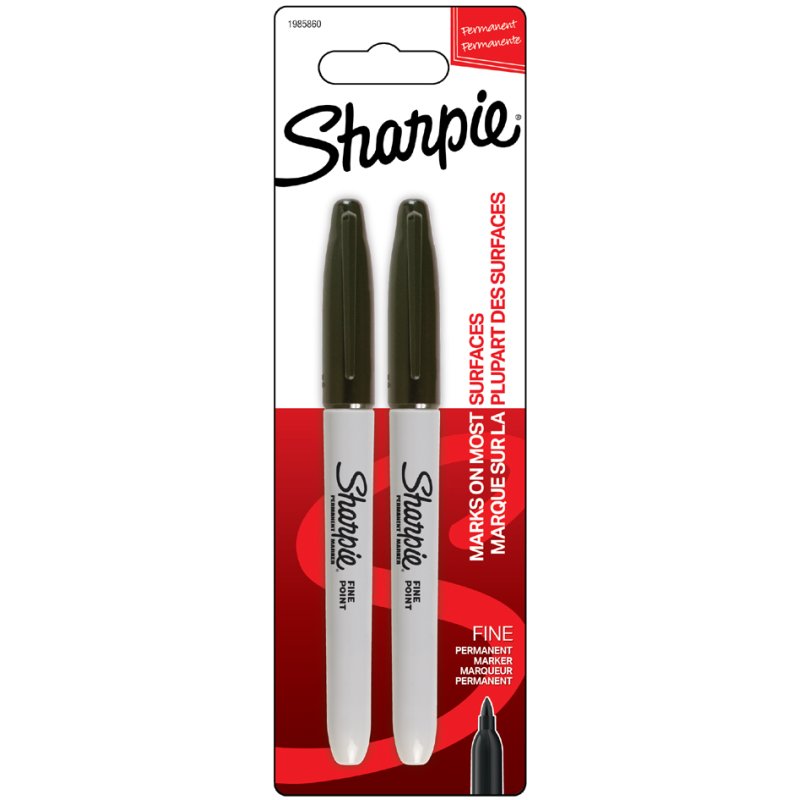 Sharpie permanente stiften FINE, zwart, fijne punt, 12 stuks