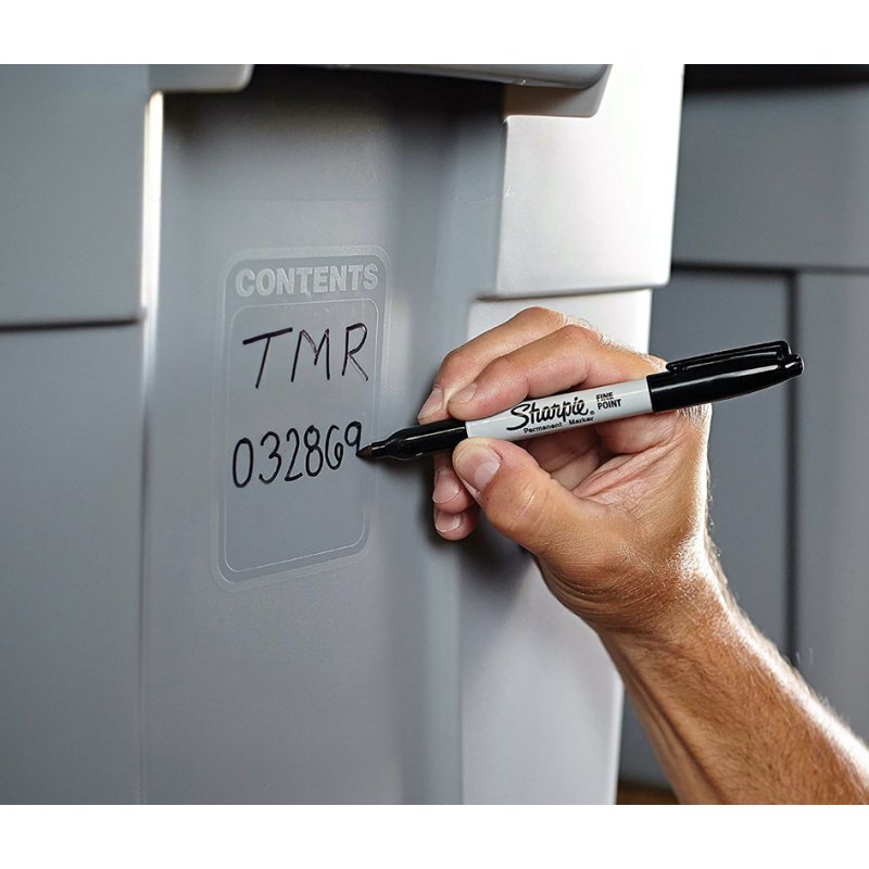 Sharpie permanente stiften FINE, zwart, fijne punt, 12 stuks