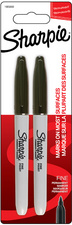 Sharpie permanente stift fine, zwart, 0,9 mm, 2 stuks