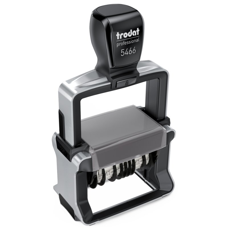 trodat datum- en tijdstempel Professional 4.0 5466, dubbel datumveld, 56×33 mm, edelstaal