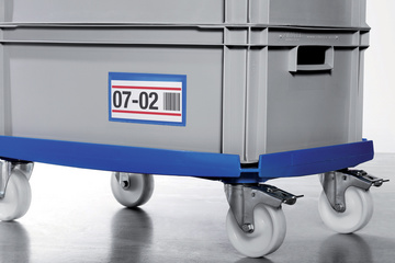 DURABLE identificatiezakjes zelfklevend, 210×74 mm, transparant blauw, 50 stuks