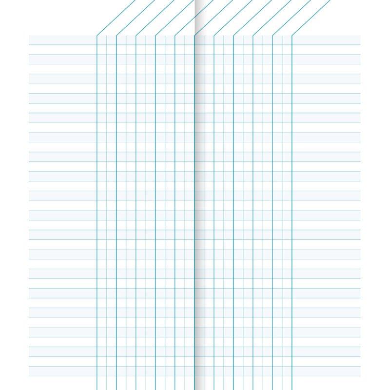 Clairefontaine cahier d'écriture, lignes préimprimées, 16 pages, 110 g/m²