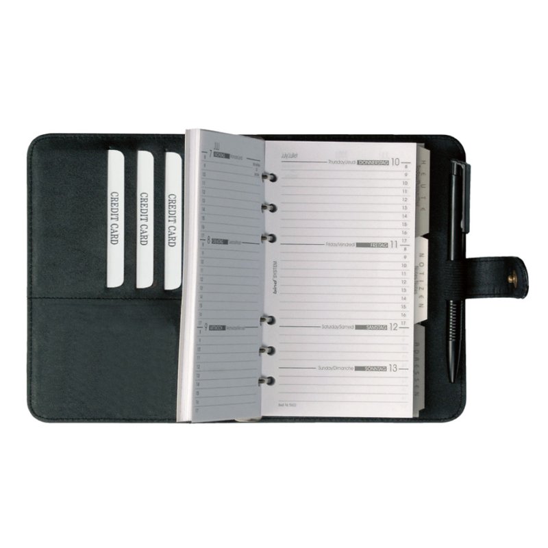 Bind agenda model 16501, zonder kalender, A6, zwart