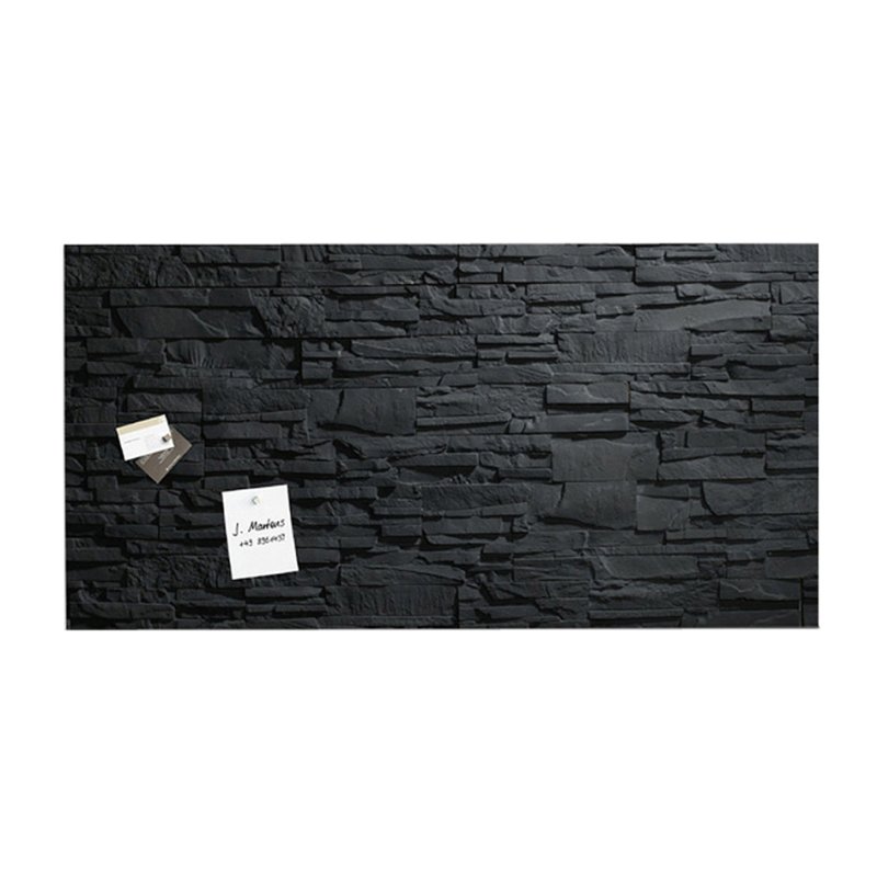 Sigel glasmagneetbord artverum Design, 1300×550 mm, schiefer-stone