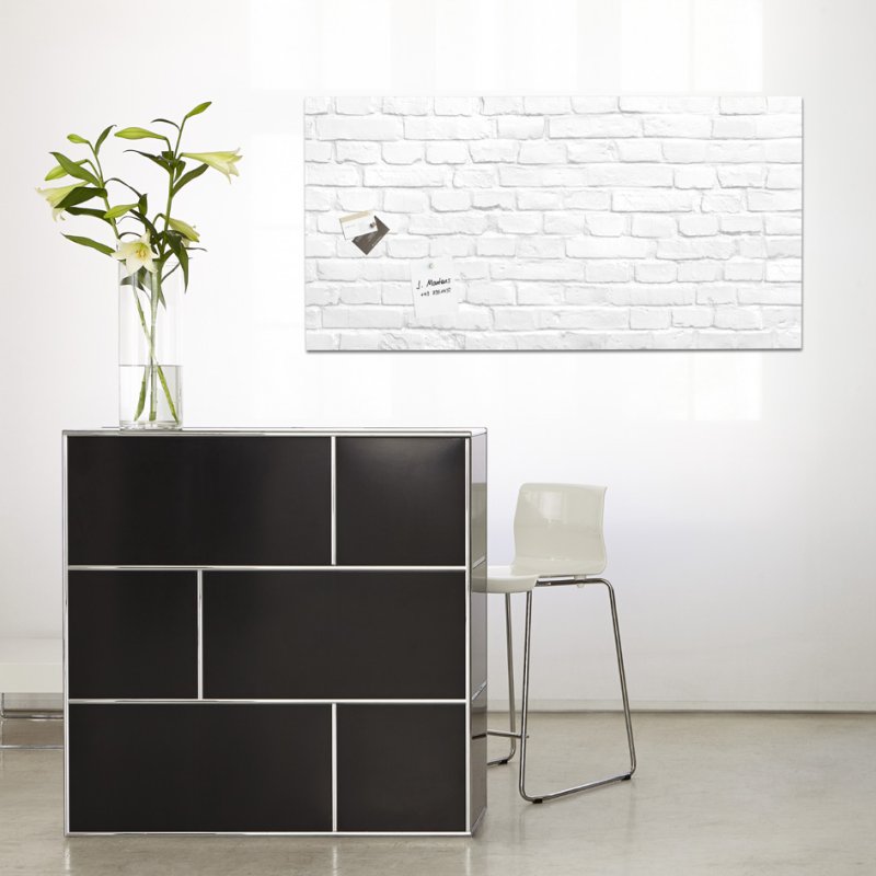 sigel glazen magnetisch krijtbord artverum, magnetisch, sichtbeton, 910×460 mm