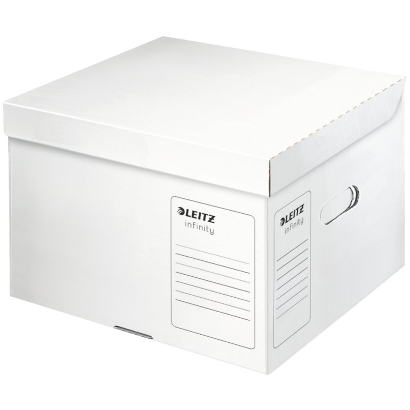 LEITZ boîte d'archivage Infinity couvercle rabattable, sans acide, blanc, 10 pièces