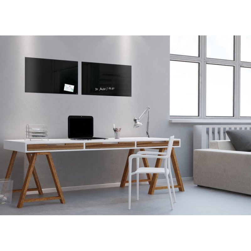 Sigel tableau magnétique en verre Artverum, 60×40 cm, blanc, effaçable