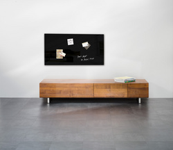 sigel glaskrijtbord artverum, magnetisch, zwart, 910×460 mm