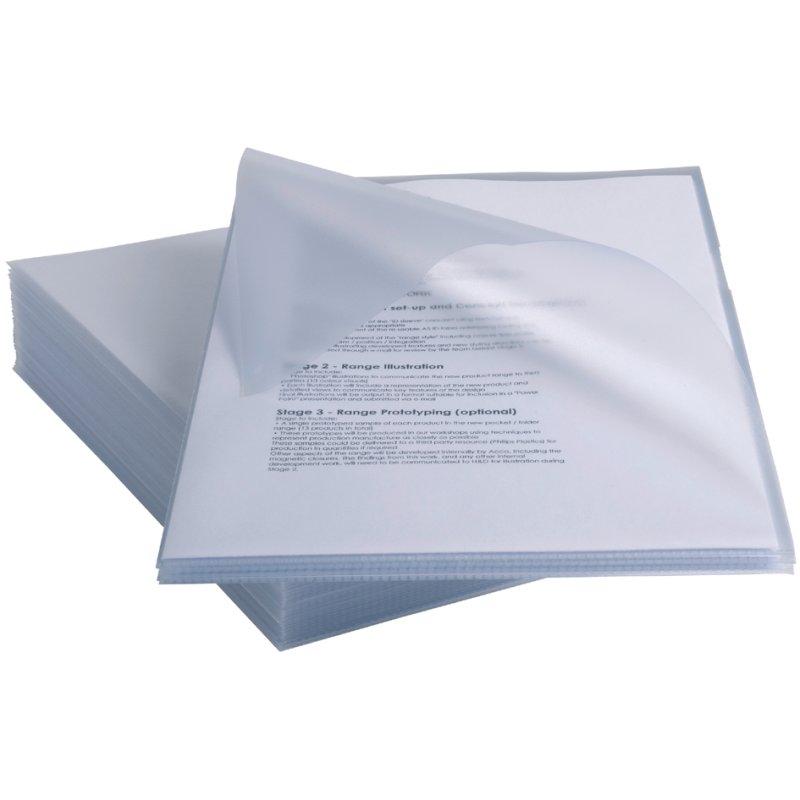 Rexel Anti-Slip A4 display folders, crystal clear, PP 0.15 mm, 25 pieces