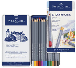 Faber-Castell aquarelkleurpotloden GOLDFABER, metalen etui, 48 stuks