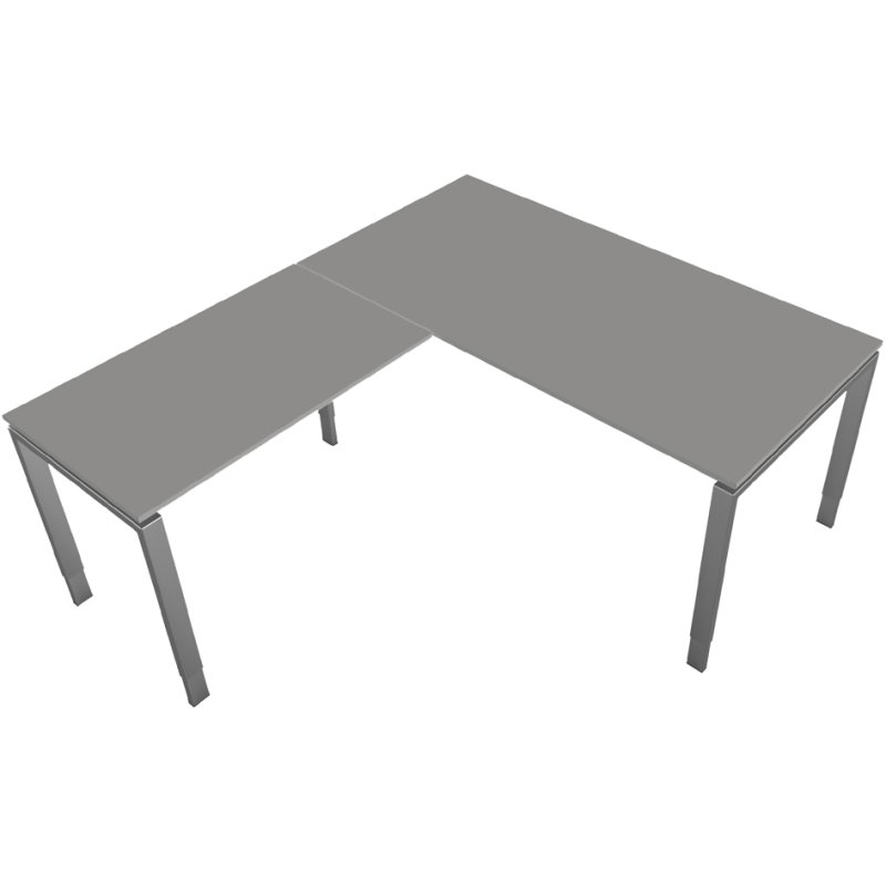 kerkmann bureau additionnel Form 5, réglable en hauteur, 100×60 cm, wenge