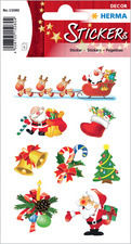 HERMA kerststickers Kerstman, zelfklevend, 3 vel à 10 stickers