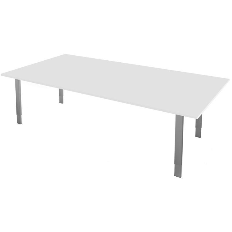 kerkmann table de conférence Form 5, hauteur réglable, 2000×1000 mm, wengé