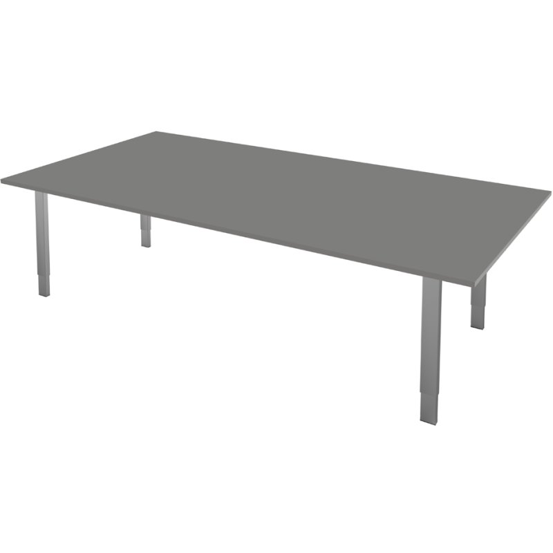 kerkmann table de conférence Form 5, hauteur réglable, 2000×1000 mm, wengé
