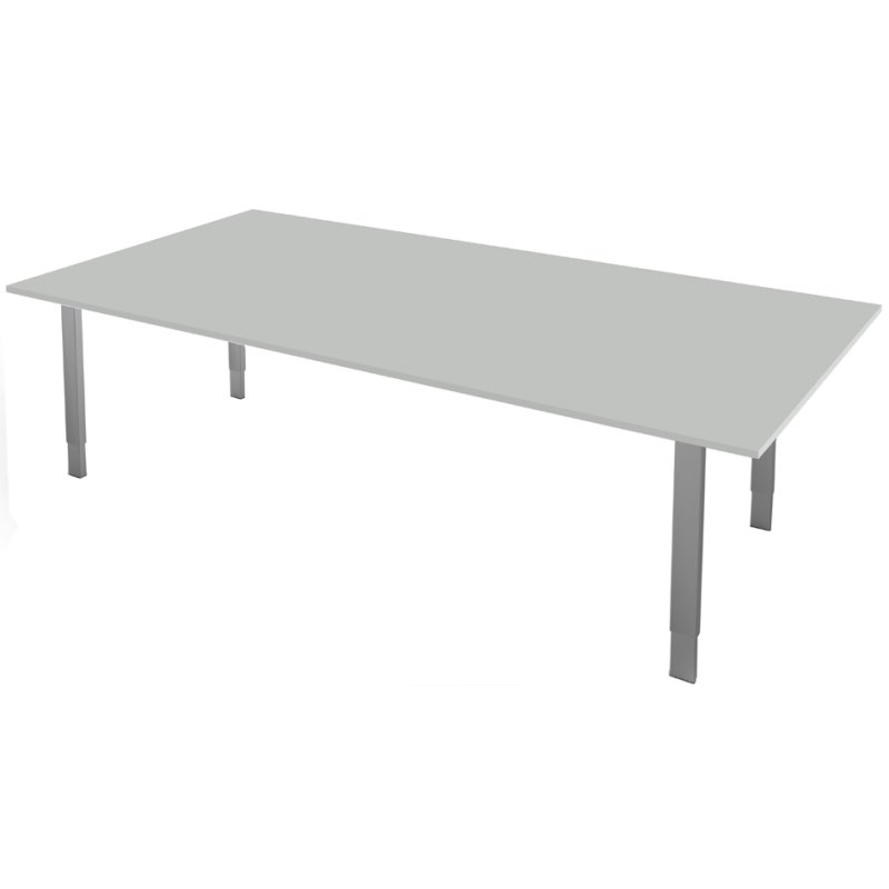 kerkmann table de conférence Form 5, hauteur réglable, 2000×1000 mm, wengé