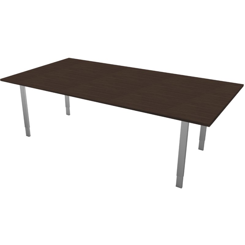 kerkmann table de conférence Form 5, hauteur réglable, 2000×1000 mm, wengé