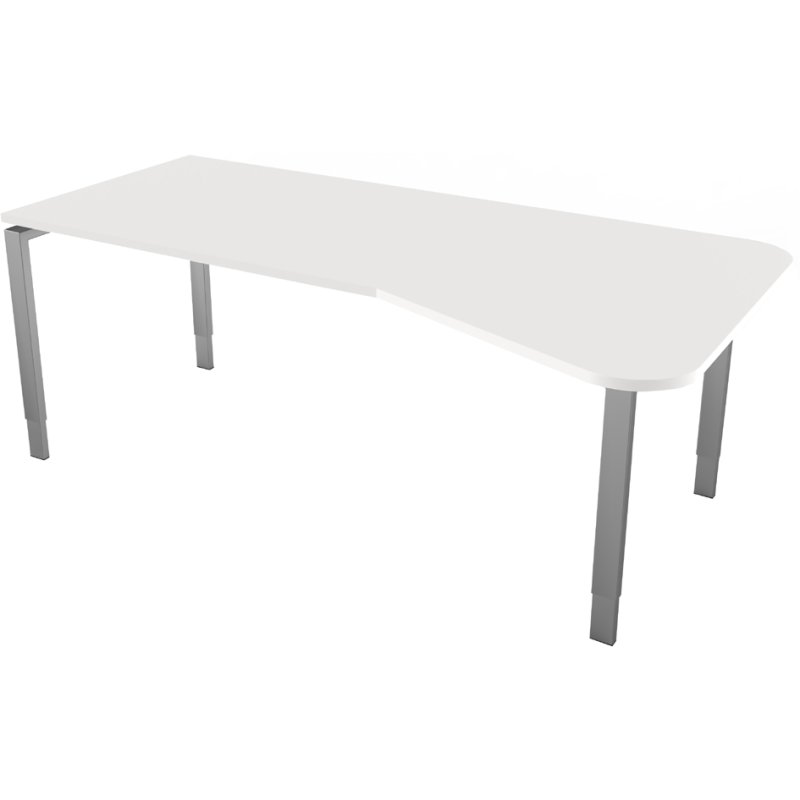 kerkmann Bureau PC Form 5, hauteur réglable, anthracite, 195×80/100 cm