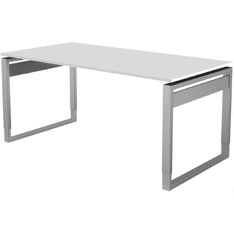 Kerkmann bureau Form 5, 160×80 cm, réglage en hauteur, gris clair