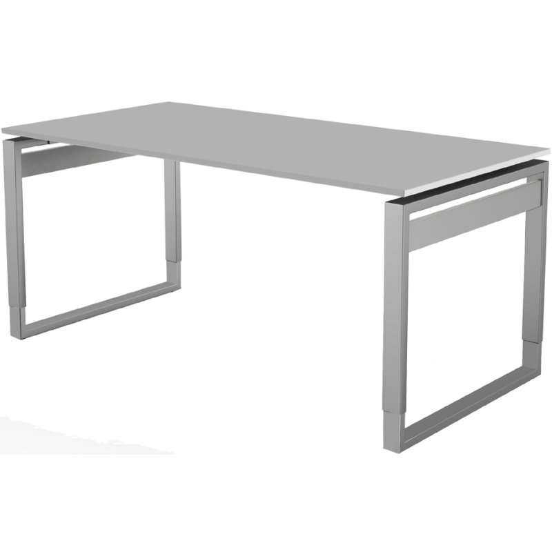 Kerkmann bureau Form 5, 160×80 cm, réglage en hauteur, gris clair