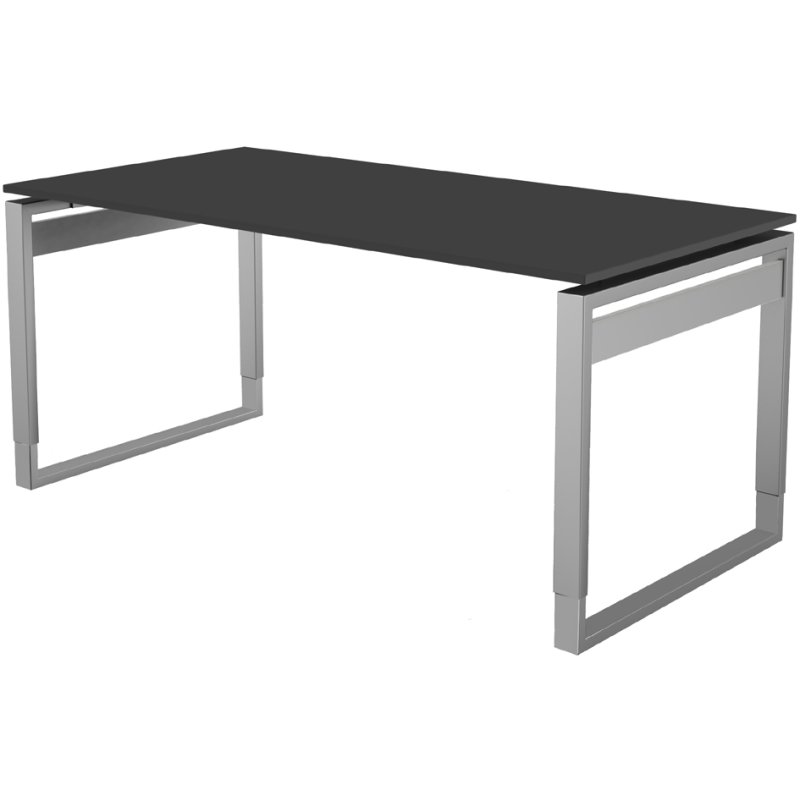 Kerkmann bureau Form 5, 160×80 cm, réglage en hauteur, gris clair