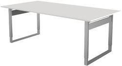 kerkmann vergadertafel Form 5, hoogte verstelbaar, 2000×1000 mm, grafiet
