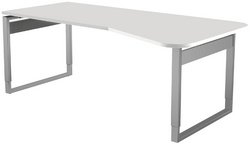 kerkmann PC-bureau Form 5, hoogte verstelbaar, beugel-onderstel, 195×80/100 cm