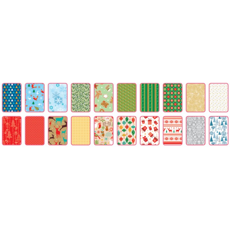 folia kartonnen blok Kerst III, 240 × 340 mm, 270 g/m², 20 vel