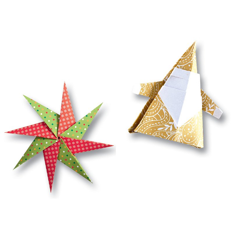 folia vouwvellen Kerst, 200×200 mm, 80 g/m², 50 vel