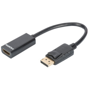 DIGITUS DisplayPort naar HDMI adapter 0,15m zwart